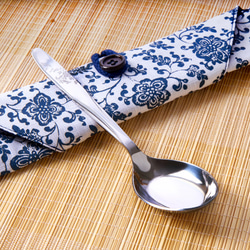 台灣第一筷✦青花不鏽鋼環保餐具組✦筷匙二件組✦SUS316✦SUS304✦食品級不鏽鋼✦隨身攜帶餐具 第4張的照片