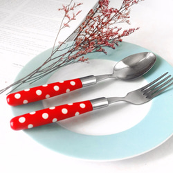 台灣第一筷✦點點饗宴二件餐具組✦經典紅 第4張的照片
