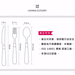 LAYANA CUTLERY✦Summe Flower 3-Piece Teatime Set✦Blue 7枚目の画像