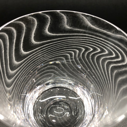 【ロックグラス】 木目模様 1点  吹きガラス 透明グラス 5枚目の画像
