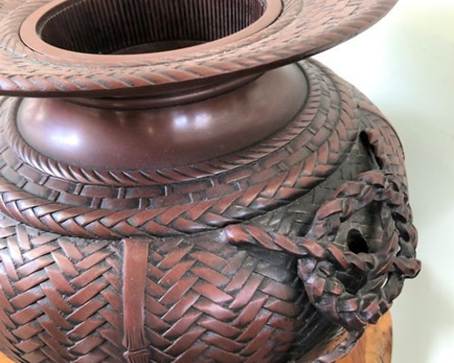 Amazon.co.jp: 昭和レトロ 陶器製 アイトー 手描 花柄 花瓶 花器