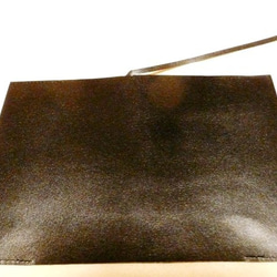 シンプルな山羊革のブックカバー（文庫用）黒色 2枚目の画像
