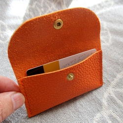 【新作】手縫いトリヨンのシンプルなカードケース　少し小さめ 3枚目の画像