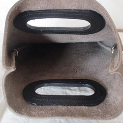 【受注再販】革の袋・２ウェイバッグ・ハードタイプ角型　トリヨン　NEW！ 4枚目の画像
