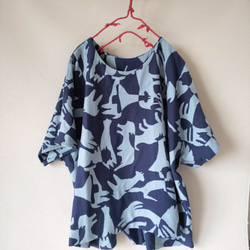 ＃stayhome 家に居ても少しおしゃれでリラックス出来るTシャツ作りました。気持ちのいい綿１００％　動物の影の迷彩柄 7枚目の画像