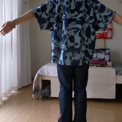 ＃stayhome 家に居ても少しおしゃれでリラックス出来るTシャツ作りました。気持ちのいい綿１００％　動物の影の迷彩柄 9枚目の画像