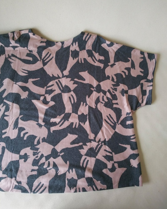 ＃stayhome 家に居ても少しおしゃれでリラックス出来るTシャツ作りました。気持ちのいい綿１００％ 2枚目の画像