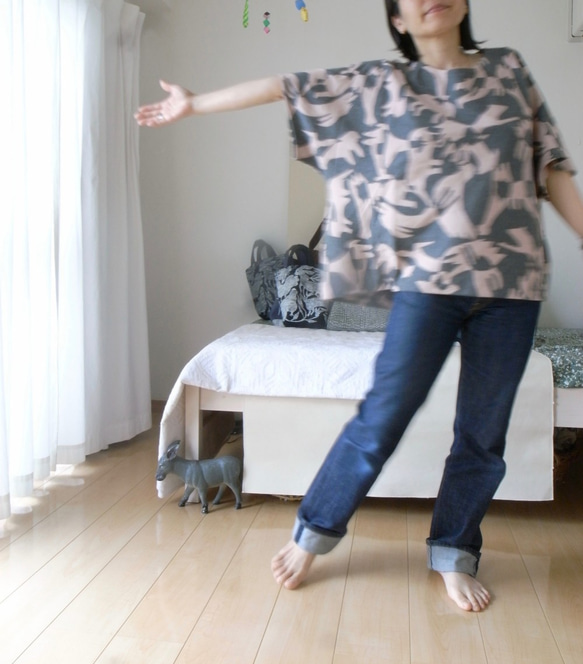 ＃stayhome 家に居ても少しおしゃれでリラックス出来るTシャツ作りました。気持ちのいい綿１００％ 9枚目の画像