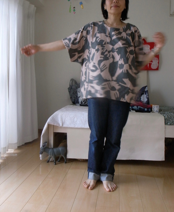 ＃stayhome 家に居ても少しおしゃれでリラックス出来るTシャツ作りました。気持ちのいい綿１００％ 10枚目の画像