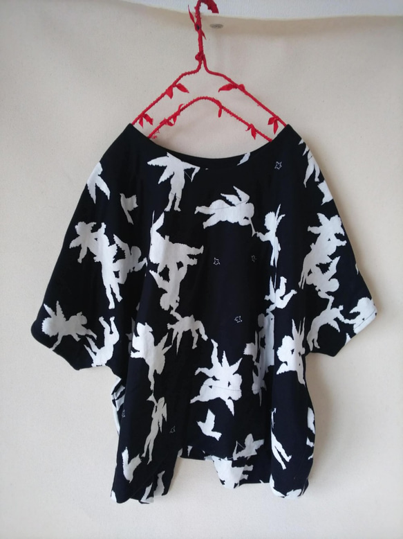 ＃stayhome 家に居ても少しおしゃれでリラックス出来る天使のTシャツ作りました。気持ちのいい綿１００％ 7枚目の画像