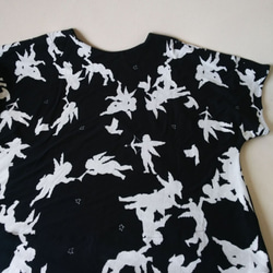 ＃stayhome 家に居ても少しおしゃれでリラックス出来る天使のTシャツ作りました。気持ちのいい綿１００％ 2枚目の画像