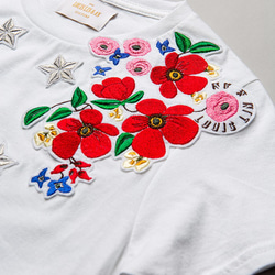 Moss Rose Embroidered Fashion Top 大花馬齒莧刺繡上衣 第2張的照片