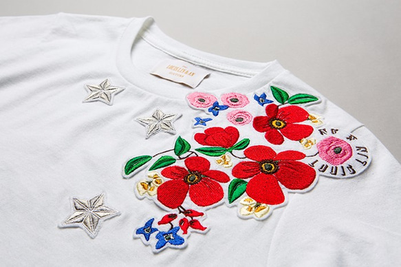 Moss Rose Embroidered Fashion Top 大花馬齒莧刺繡上衣 第3張的照片