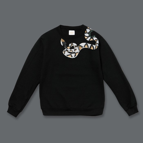 マルセロバーロン トレーナー スウェット 蛇 スネーク ブラック