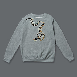 百步蛇刺繡上衣 Deinagkistrodon Viper Embroidered Top(Gray) 第1張的照片