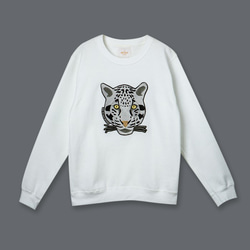 雲豹刺繡上衣 Cloud Leopard Embroidered Top(White) 第1張的照片