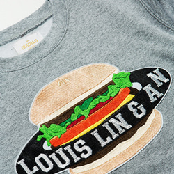 漢堡星球刺繡上衣 Burger Planet Embroidered Top 第1張的照片