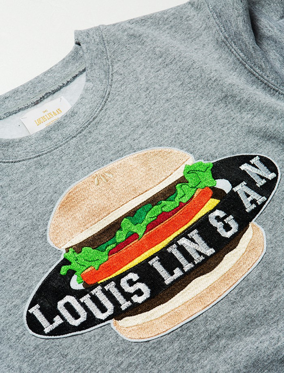 漢堡星球刺繡上衣 Burger Planet Embroidered Top 第1張的照片