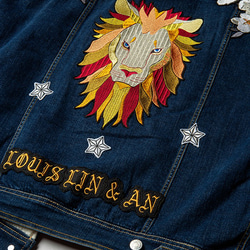 獅子梨花刺繡牛仔外套 Lion Embroidered Denim Jacket 第7張的照片