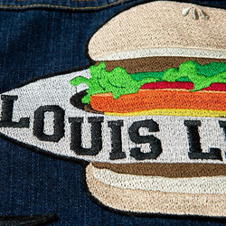 漢堡星球刺繡牛仔外套 Burger Planet  Embroidered Denim Jacket 第5張的照片