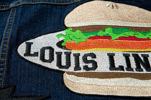 漢堡星球刺繡牛仔外套 Burger Planet  Embroidered Denim Jacket 第5張的照片