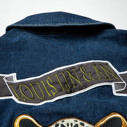 非洲菫花豹刺繡牛仔外套 Leopard  Embroidered Denim Jacket 第3張的照片
