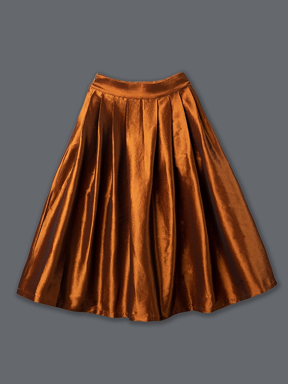 【職人手工】珠光奧黛麗赫本褶裙hiny Audrey Hepburn Skirt (Gold) 第1張的照片