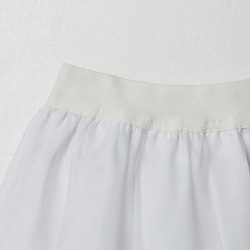 【職人手工】烏干紗褶裙White-M 第5張的照片