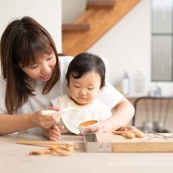 はじめての木の離乳食スプーン・名前入り(岐阜県産東濃ヒノキ) 5枚目の画像