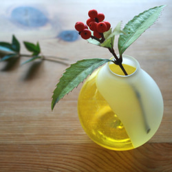 黄色丸の花器 3枚目の画像