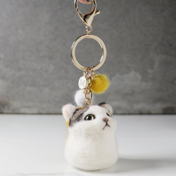 ぶちコーヒー猫ピル【feiwa霏手手】レターブランドキーホルダー猫ペット人形 10枚目の画像