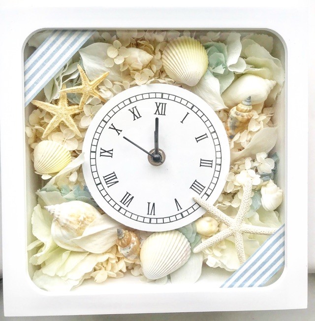シェル＆花時計（スクエア）