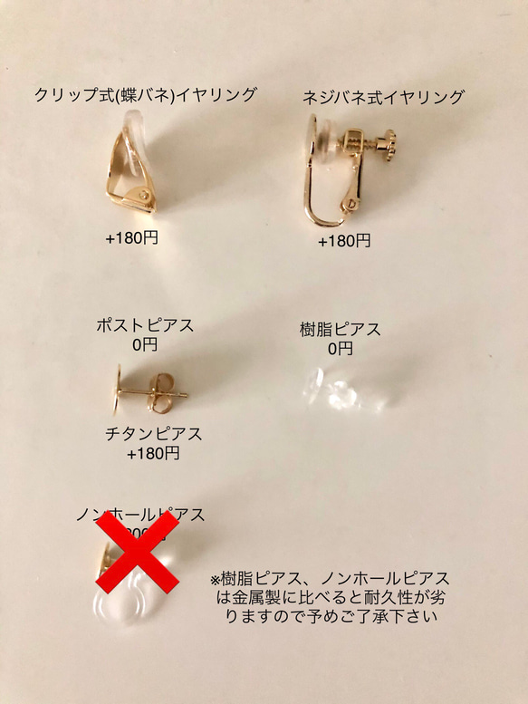 深い海色が波打つイヤリング/ピアス 6枚目の画像