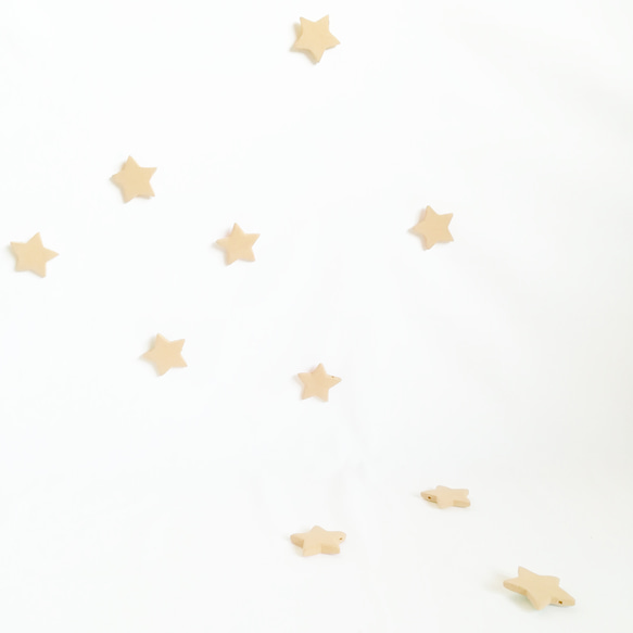 木の小さな星☆ガーランド/ウォールステッカー/オーナメント/クリスマスツリー☆:ミント: 4枚目の画像