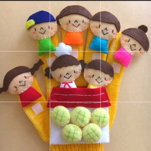 5つのメロンパン【子供】手袋シアター おもちゃ・人形 ころ 通販