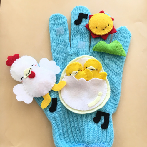 ぴろたん様専用 ♪ころころたまご 指人形 手遊び 保育 手袋シアター