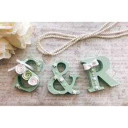 お色、デザイン変更可】クレイイニシャルオブジェ ウェルカムボード