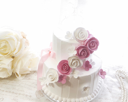 小花と薔薇のクレイケーキ 小花と薔薇のクレイケーキ 093cbde1617509f8f9be1d69a912d7