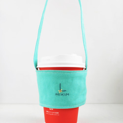 飲料提袋 (多色可選，客製字母) / 台灣帆布 環保提袋 杯套 刺繡 第8張的照片