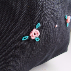 [バラ静かに開く]バックパック/キャンバストラベルバッグ手刺繍YKKジッパー 4枚目の画像