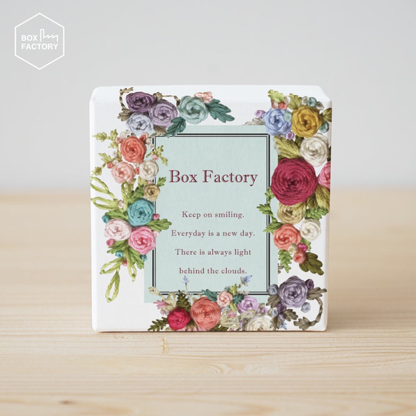 1箱180円【24color】名入れデザインBOX〜stitch blossom flower〜 [b18005] 1枚目の画像
