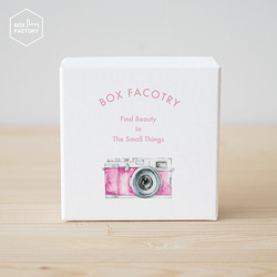 1箱180円【24color】名入れデザインBOX〜Classic pink camera〜 [b18014] 1枚目の画像