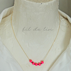 pink pearl＋black diamond　ネックレス 3枚目の画像
