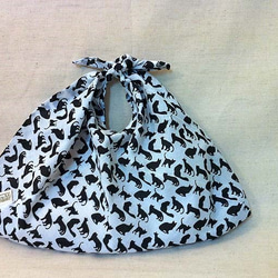 インドコットンのあづまぶくろ ねこづくし  [送料無料] 1枚目の画像