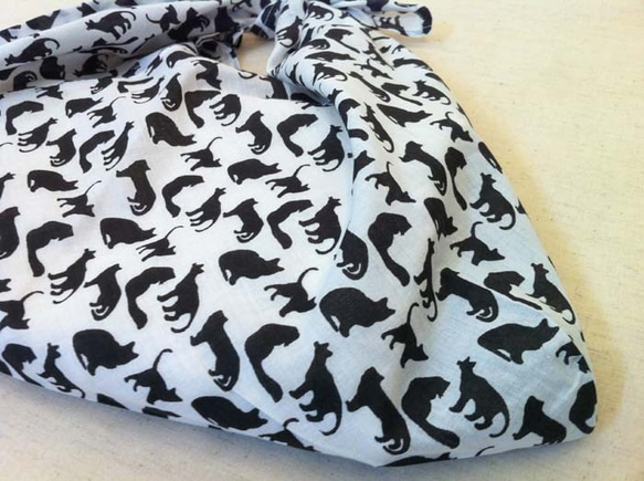 インドコットンのあづまぶくろ ねこづくし  [送料無料] 4枚目の画像