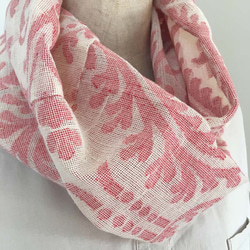 【再販】インド綿のミニスヌード　レッド　[送料無料]　 2枚目の画像