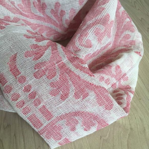 【再販】インド綿のミニスヌード　レッド　[送料無料]　 6枚目の画像