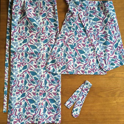 楽々二部式浴衣  ブロックプリントフラワー 8枚目の画像