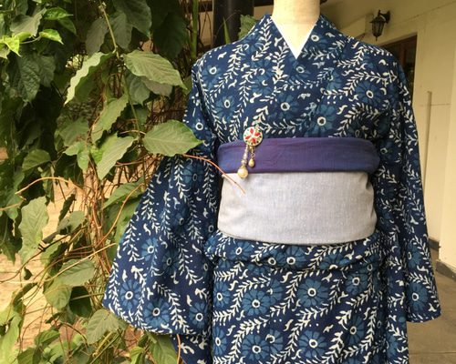 【匿名配送】ヴィンテージ 注染 浴衣 綿 花柄 本当に 安いファッション - 【匿名配送】ヴィンテージ 注染 浴衣