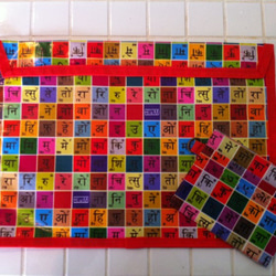 【再販】ファイルケース(A4)　ヒンディ語が学べちゃう柄 5枚目の画像